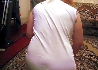 Hardcore fucking of a slutty bitch by an aroused dog at home