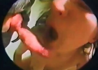 Naked mature with a hairy pussy experiences anal sex with a canine